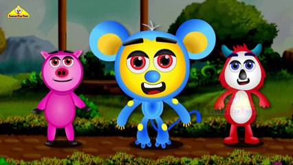 Monkey And Friends Funny Cartoon Nursery Rhymes Ding Dong Bell