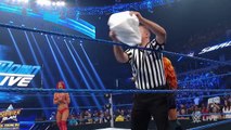 Eva Marie has a wardrobe malfunction before her match vs. Becky Lynch SmackDown Live, Aug. 9, 2016