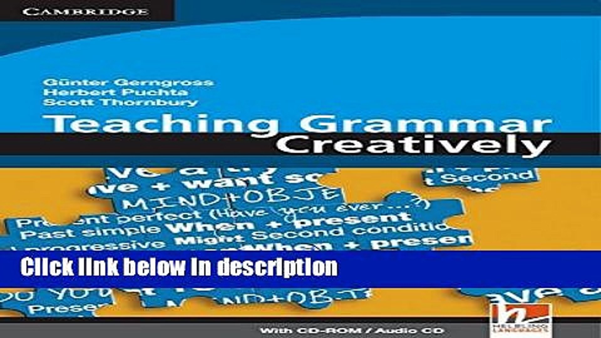 Pdf Teaching Grammar Creatively With Cd Romaudio Cd Helbling Languages Book Online - 