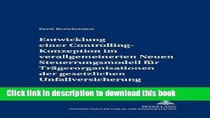 [PDF] Entwicklung einer Controlling-Konzeption im verallgemeinerten Neuen Steuerungsmodell fÃ¼r