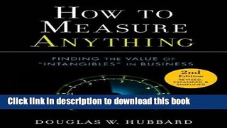 [Download] How to Measure Anything: Finding the Value of Intangibles in Business Hardcover