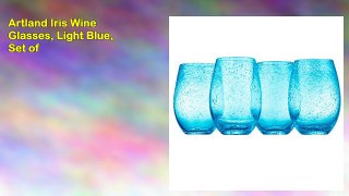 Artland Iris Wine Glasses, Light Blue, Set of