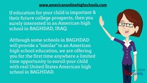 American High School in Baghdad, Iraq.