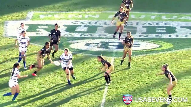 Cette joueuse de Rugby à 7 se casse le nez, se relève et plaque deux adversaires