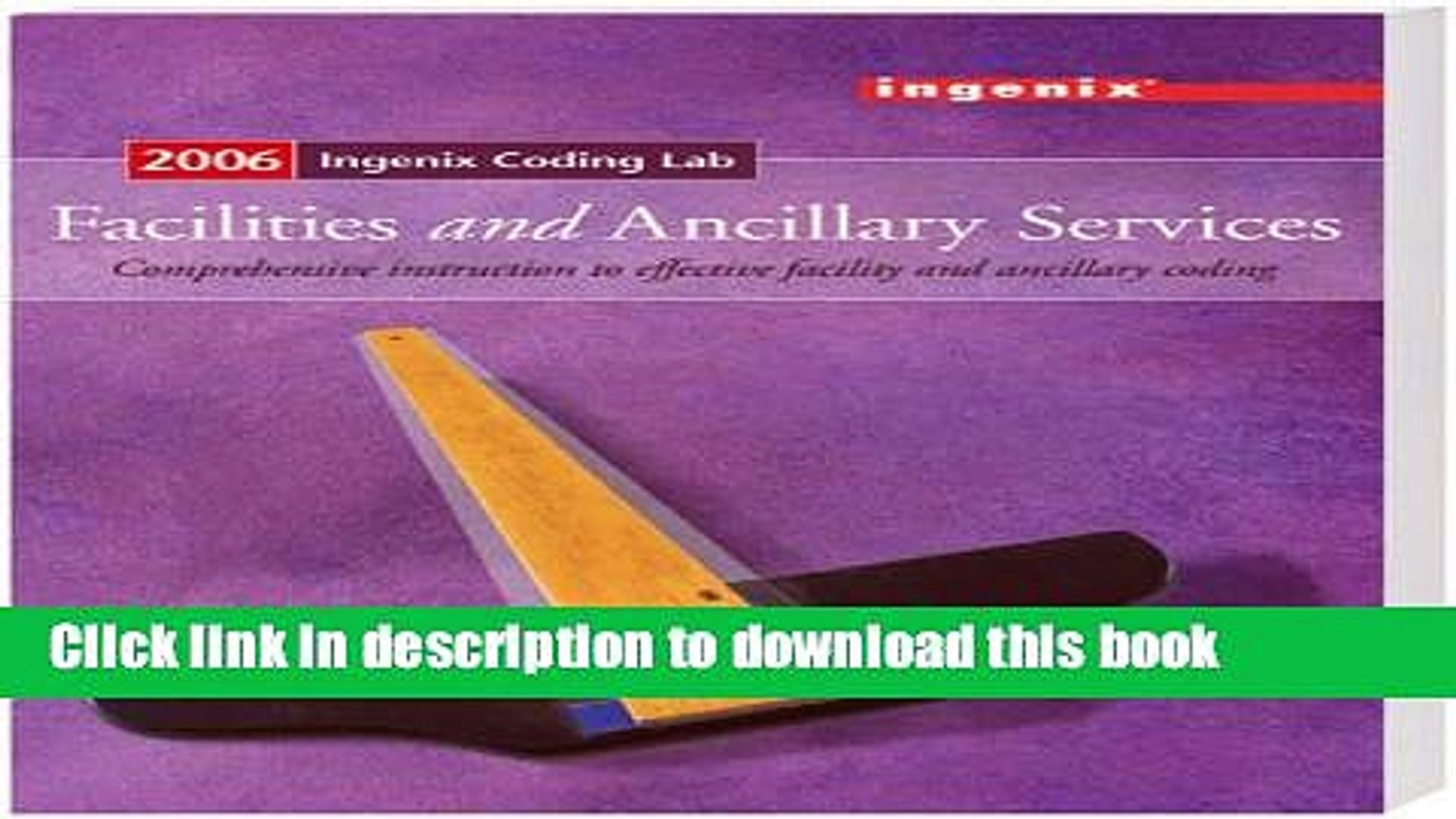 ⁣[PDF] Ingenix Coding Lab: Facilities and Ancillary Services 2006 (Ingenix Coding Labs) Book Online