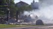 Firefighters douse blaze after explosion at Stittco   Flin Flon, May 25 2016