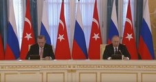 Putin ile Erdoğan Ortak Basın Toplantısı Yapıyor