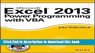 Download Excel 2013 Power Programming with VBA Book Free