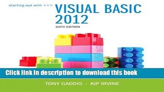 [PDF] Starting Out With Visual Basic 2012 plus MyProgrammingLab with Pearson eText -- Access Card