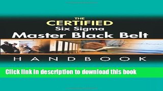[Download] The Certified Six Sigma Master Black Belt Handbook Paperback Free
