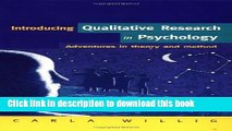 [PDF] Introducing Qualitative Research in Psychology: Adventures in Theory and Methods Download