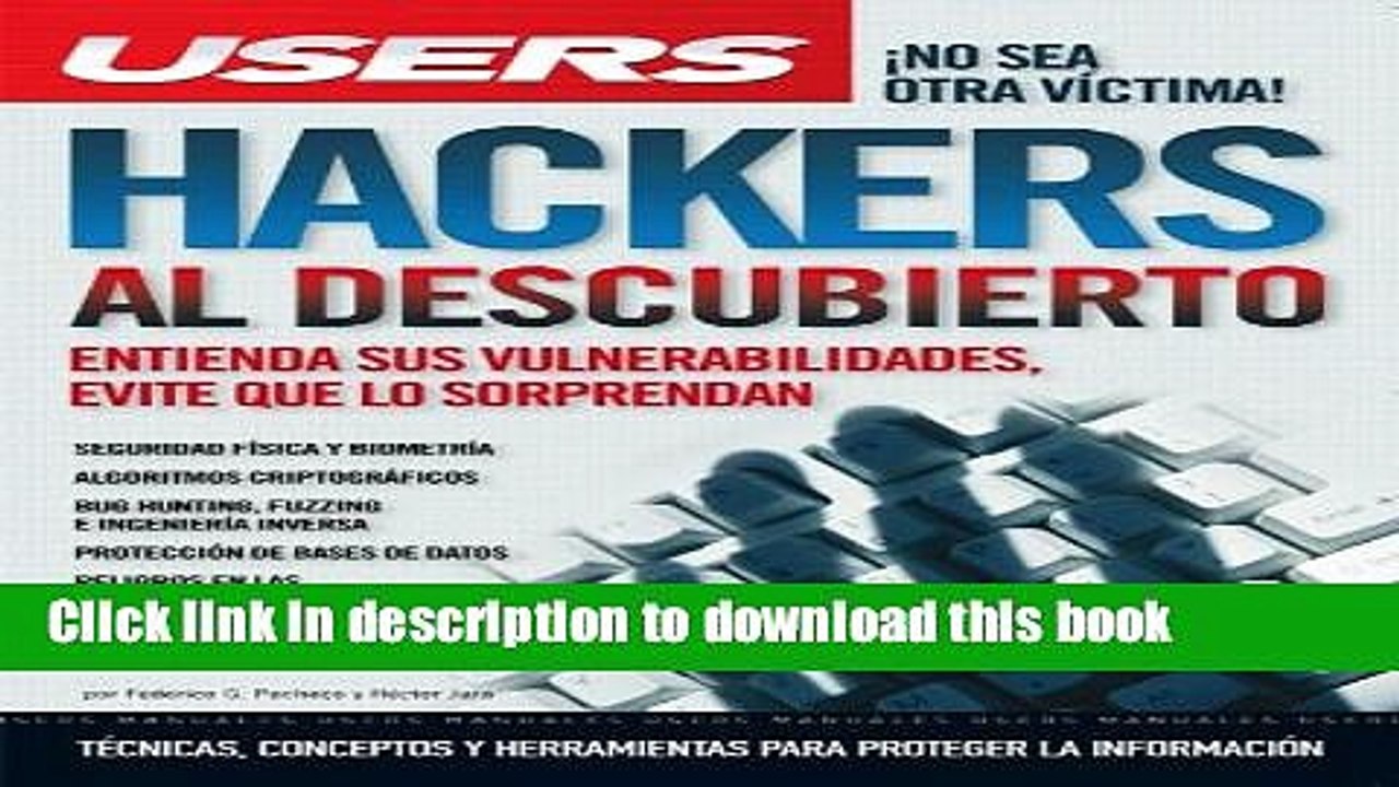 [PDF] Hackers al descubierto (Spanish Edition) E-Book Free