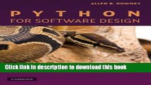 [PDF] Python for Software Design: How to Think Like a Computer Scientist E-Book Free