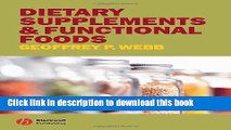 [Download] Dietary Supplements and Functional Foods Kindle Free