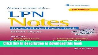 [Download] LPN Notes: Nurse s Clinical Pocket Guide Hardcover Free