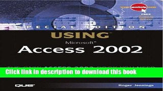 Download Special Edition Using Microsoft Access 2002 E-Book Online