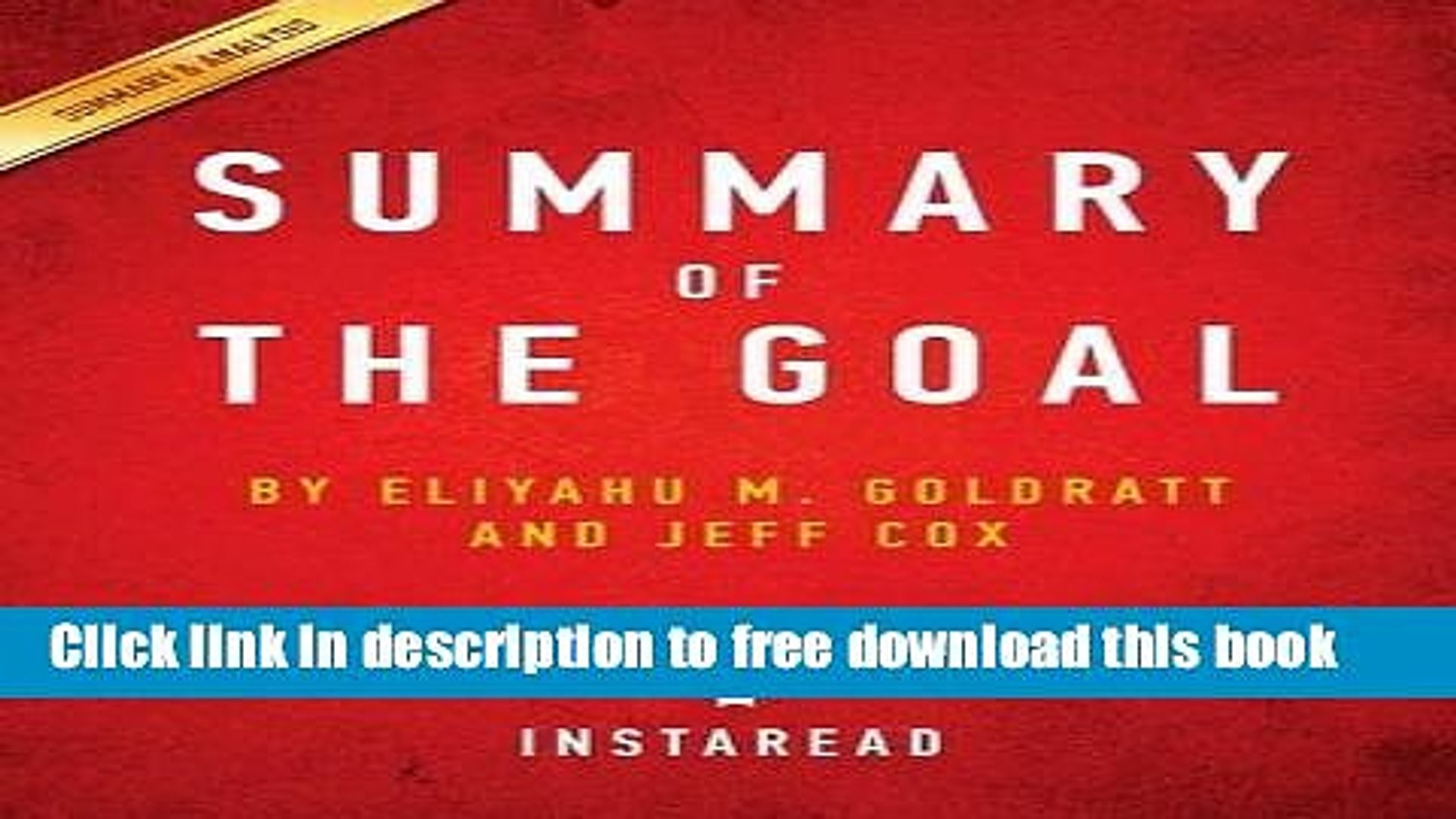 Download Summary Of The Goal By Eliyahu M Goldratt And Jeff Cox Includes Analysis Paperback Video Dailymotion
