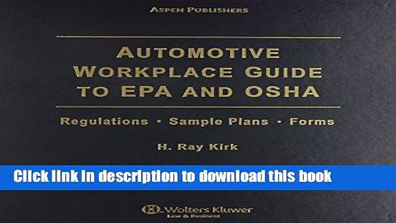 Download Automotive Workplace Guide to EPA and OSHA E-Book Free