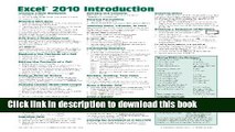 [Download] Microsoft Excel 2010 Introduction Quick Reference Guide (Cheat Sheet of Instructions,