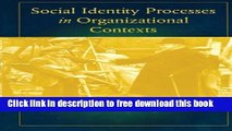 [Download] Social Identity Processes in Organizational Contexts Hardcover {Free|