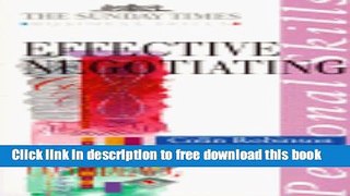 [Download] Effective Negotiating (Sunday Times Business Skills Series) Kindle {Free|