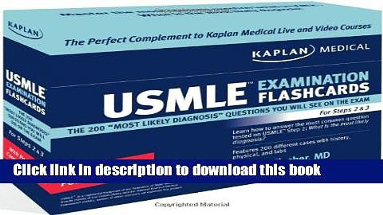 [Download] Kaplan Medical USMLE Examination Flashcards: The 200 ""Most Likely Diagnosis""