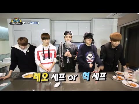 VIXX One fine day(episode-7) hyuk vs leo cookin battle