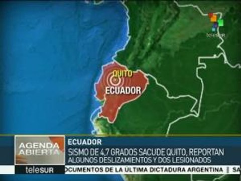 Ecuador: sismo de 4.7 grados Richter sacude Quito