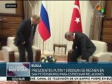 Rusia: Putin y Erdogan se reúnen este martes en San Petersburgo