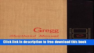 [Download] Gregg Shorthand Manual Simplified Kindle {Free|