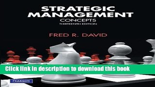 [PDF] Strategic Management: Concepts (13th Edition) E-Book Online