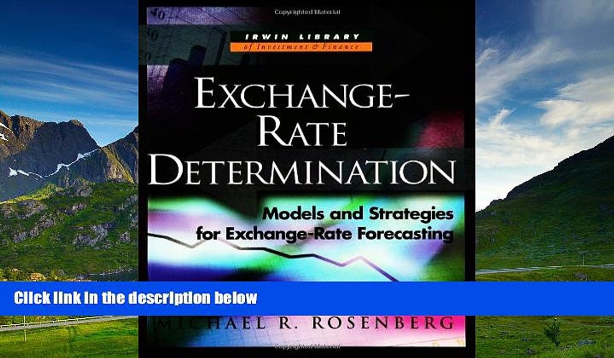 READ FREE FULL  Exchange Rate Determination: Models and Strategies for Exchange Rate Forecasting