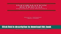 [Download] Information Retrieval: Algorithms and Heuristics Paperback Collection