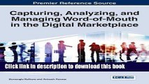 [PDF] Capturing, Analyzing, and Managing Word-of-Mouth in the Digital Marketplace (Advances in