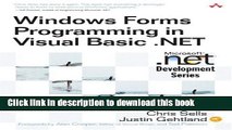 [Download] Windows Forms Programming in Visual Basic .NET Kindle Collection
