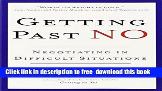 [Download] Getting Past No: Negotiating in Difficult Situations Hardcover Collection