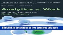 [Download] Analytics at Work: Smarter Decisions, Better Results Paperback Collection