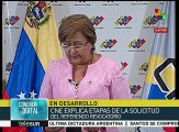 Venezuela: presidenta del CNE explica los procesos electorales