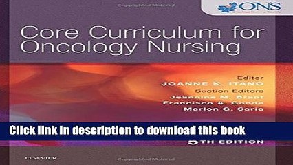 [Download] Core Curriculum for Oncology Nursing Kindle Collection