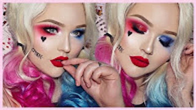 Suicide Squad HARLEY QUINN Glam Makeup Tutorial