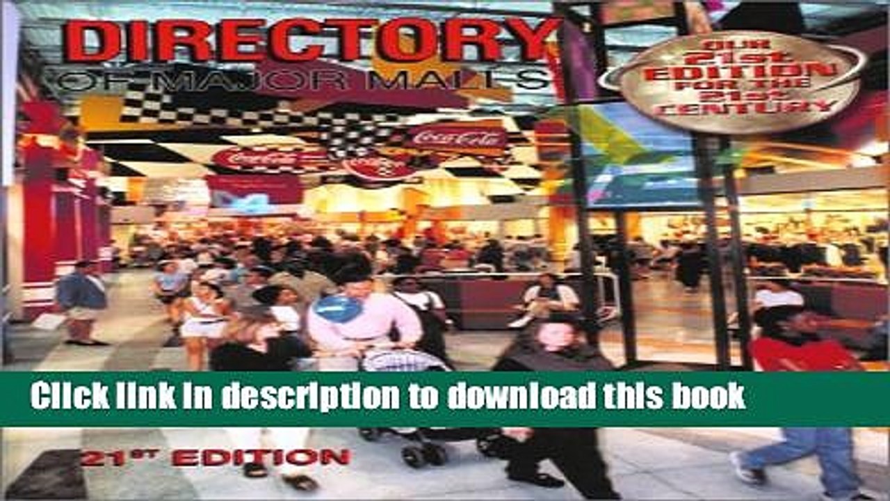 [PDF] Directory of Major Malls - 2000, 21st edition E-Book Free