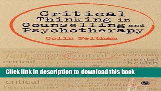 [Download] Critical Thinking in Counselling and Psychotherapy Kindle Online