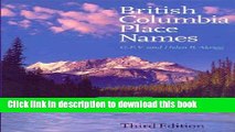[Download] British Columbia Place Names: Third Edition Paperback Online