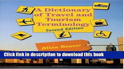 [PDF] A Dictionary of Travel and Tourism Terminology Book Online