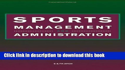 [PDF] Sports Management and Administration E-Book Free