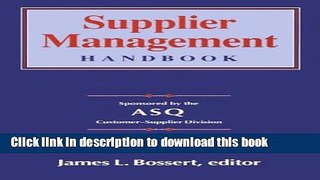 [Download] Supplier Management Handbook Hardcover Free