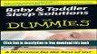 [Download] Baby and Toddler Sleep Solutions For Dummies Paperback Free