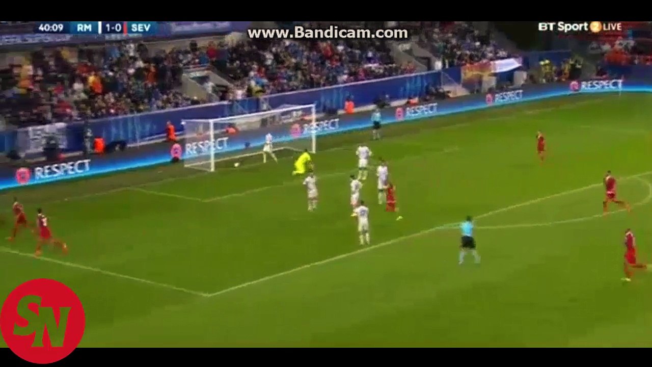 Franco Vázquez  Goal 720pHD - Real Madrid 1-1 Sevilla - UEFA Super Cup HD
