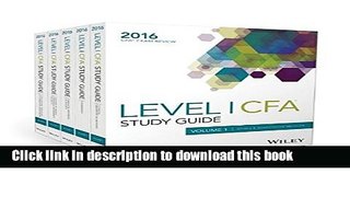 [Popular] Wiley Study Guide for 2016 Level I CFA Exam: Complete Set Paperback OnlineCollection