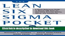 [Popular] The Lean Six Sigma Pocket Toolbook: A Quick Reference Guide to Nearly 100 Tools for